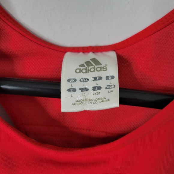 Adidas ClimaCool Racerback Workout Tank in Red Size Large - Picture 2 of 8
